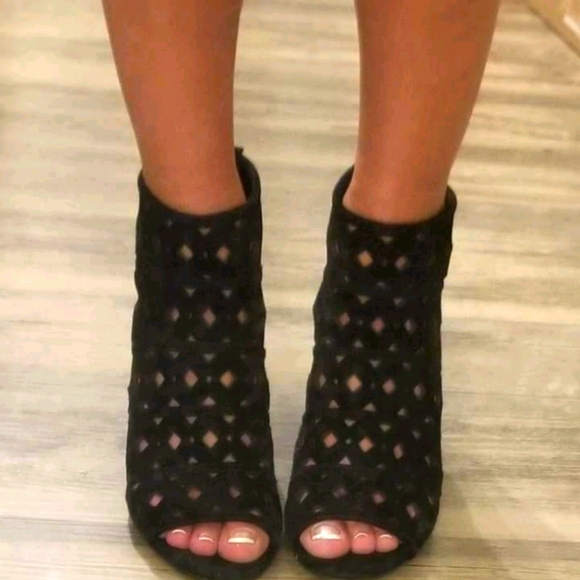 Women's Michael Kors suede sandal wedge booty - Picture 3 of 13